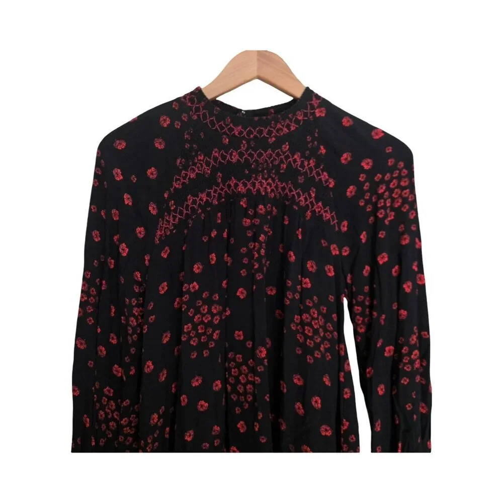 Women's - Free People Flowers In Her Hair Long Sleeve Tunic, Size Small - Picture 3 of 10